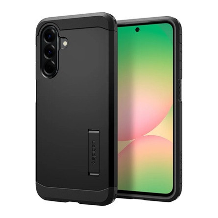 Spigen Samsung A56 5G SPIGEN TOUGH ARMOR szilikon telefonvédő ütésállóság, kitámasztó, FEKETE