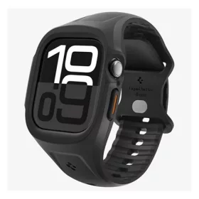   SPIGEN Apple Watch Series 10 46mm SPIGEN LIQUID AIR PRO szilikon óra keret szilikon szíj, ütésállóság, FEKETE