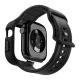 SPIGEN Apple Watch Series 10 42mm SPIGEN VAULT PRO pótszíj egyedi méret, ütésállóság + szilikon keret, FEKETE