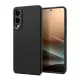 SPIGEN Samsung S25 Edge SPIGEN LIQUID AIR szilikon telefonvédő ütésállóság, rombusz, FEKETE