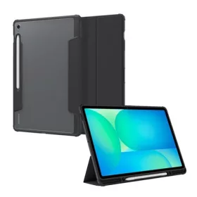   SPIGEN Samsung Tab S10 FE Plus WIFI SPIGEN ULTRA HYBRID PRO tok álló, bőr hatású FLIP, ceruza tartó, FEKETE
