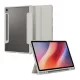 SPIGEN Samsung Tab S9 FE LTE SPIGEN ULTRA HYBRID PRO tok álló, bőr hatású FLIP, ceruza tartó, VILÁGOSSZÜRKE