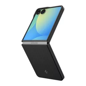   SPIGEN Samsung Z Flip7 SPIGEN AIRSKIN szilikon telefonvédő ütésállóság, karbon minta, FEKETE