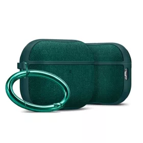   SPIGEN URBAN FIT szilikon tok karabíner, textil bevonat, SÖTÉTZÖLD Apple AirPods Pro 3