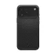 SPIGEN iPhone 17 Pro SPIGEN ENZO ARAMID telefonvédő Magsafe, karbon minta, FEKETE