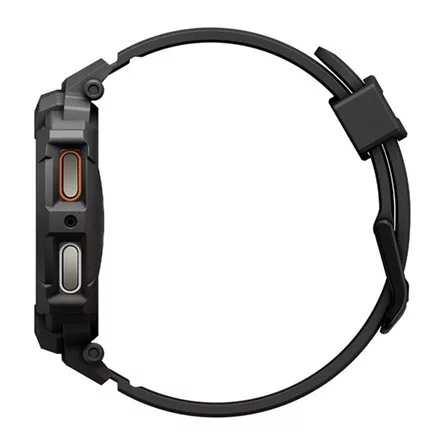 SPIGEN Samsung Watch 8 eSIM 40mm SPIGEN RUGGED ARMOR PRO pótszíj egyedi méret, ütésállóság + szilikon keret, FEKETE