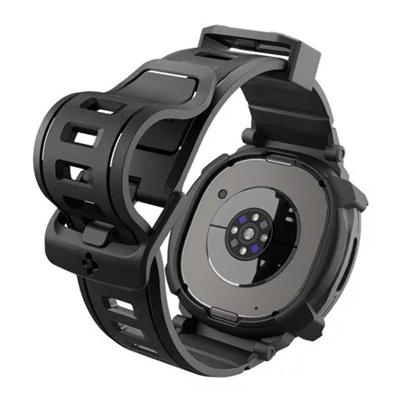 SPIGEN Samsung Watch 8 Classic 46mm SPIGEN RUGGED ARMOR PRO pótszíj egyedi méret, ütésállóság + szilikon keret, FEKETE