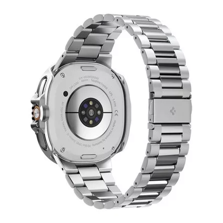 SPIGEN BEZEL TUNE PRO PILOT műanyag óra keret rozsdamentes acél lünetta, ütésállóság, EZÜST