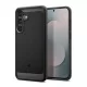 SPIGEN Samsung S25 FE SPIGEN RUGGED ARMOR szilikon telefonvédő ütésállóság, karbon minta, FEKETE