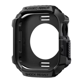   SPIGEN Apple Watch Series 5 40mm SPIGEN RUGGED ARMOR 2 pótszíj egyedi méret, ütésállóság + szilikon keret, FEKETE