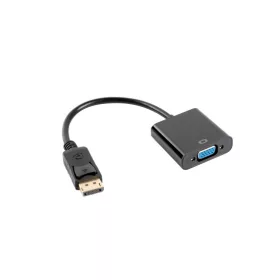  Lanberg DisplayPort (M) 1.1->VGA (F) adapter kábel, 20 cm, fekete