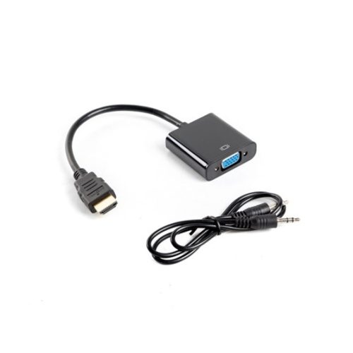 Lanberg ADA Lanberg HDMI-A male - VGA female + mini jack 3.5mm female adapter - 20cm