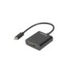 Lanberg USB-C (M) 3.1->HDMI (F) adapter kábel, 15 cm (DisplayPort alternatív mód), fekete