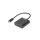 Lanberg USB-C (M) 3.1->HDMI (F) adapter kábel, 15 cm (DisplayPort alternatív mód), fekete