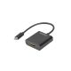 Lanberg USB-C (M) 3.1->HDMI (F) adapter kábel, 15 cm (DisplayPort alternatív mód), fekete