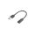 Lanberg USB-C (F) 3.1->USB-A (M) adapter kábel, 15 cm, fekete