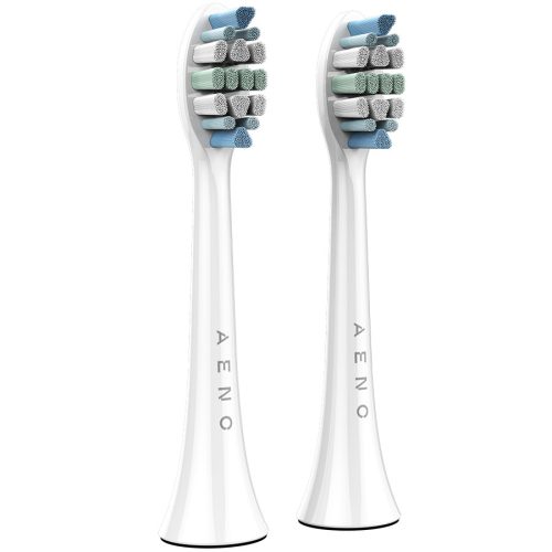 AENO Replacement toothbrush heads, White, Dupont bristles, 2pcs in set (for ADB0003/ADB0005 and ADB0004/ADB0006)