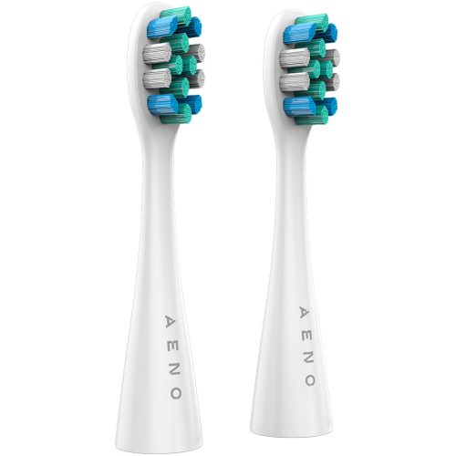 AENO Replacement toothbrush heads, White, Dupont bristles, 2pcs in set (for ADB0007/ADB0008)