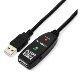   Axagon ADR-210 USB-A 2.0 -> USB-A 2.0 M/F aktív adatkábel hosszabbító 10m fekete
