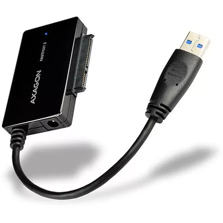 Axagon ADSA-FP3 USB-A 3.0 -> SATA M/F adapter 0.15m fekete