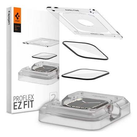 Spigen Apple Watch Series 7 41mm SPIGEN EZ FIT kijelzővédő üveg 2db 2.5D, 9H, FEKETE