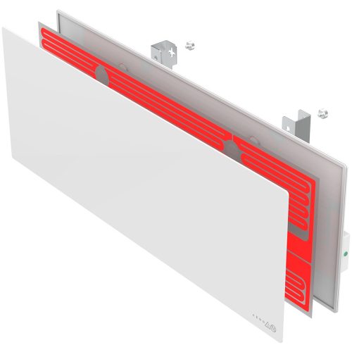 AENO Premium Eco Smart Heater, 700W, Tempered glass, Infrared+convection heating type, Plug type: Europe (E/F type), WHITE