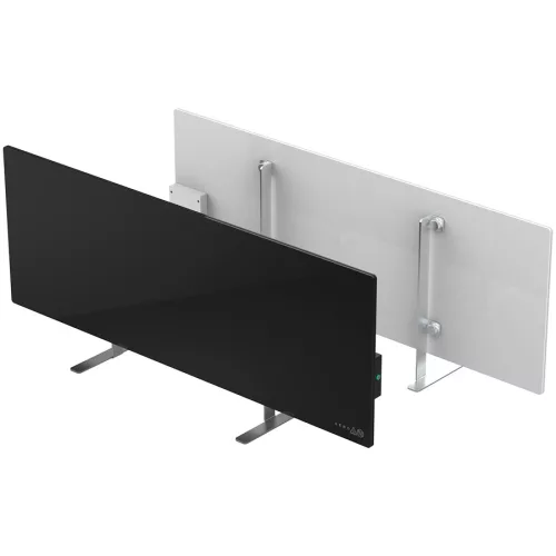 AENO Premium Eco Smart Heater, 700W, Tempered glass, Infrared+convection heating type, Plug type: Europe (E/F type), BLACK