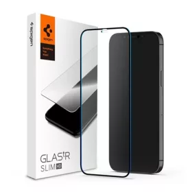   Spigen iPhone 12 Pro Max SPIGEN FC képernyővédő üveg 2.5D, színkiemelés, FEKETE