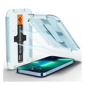   Spigen iPhone 14 Plus SPIGEN EZ FIT képernyővédő üveg 2db 2.5D, 9H + segédkeret, ÁTLÁTSZÓ