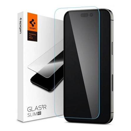 Spigen iPhone 14 Pro SPIGEN TR SLIM HD képernyővédő üveg 2.5D, 9H, ÁTLÁTSZÓ