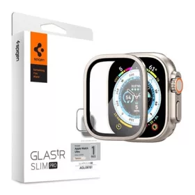   Spigen Apple Watch Ultra 2 49mm SPIGEN TR SLIM PRO kijelzővédő üveg fém keret, 9H, SZÜRKE