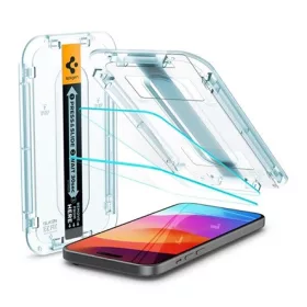   Spigen iPhone 16 Plus 5G SPIGEN EZ FIT HD képernyővédő üveg 2db 2.5D, 9H + segédkeret, ÁTLÁTSZÓ