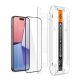 Spigen iPhone 15 SPIGEN EZ FIT HD képernyővédő üveg 2.5D, 9H + segédkeret, FEKETE