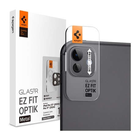 Spigen IPAD Pro 11 (2024) SPIGEN OPTIK PRO METAL kameravédő üveg 2db 9H FEKETE
