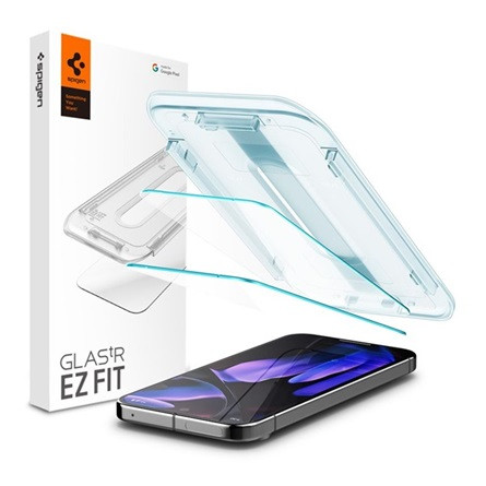 Spigen Google Pixel 9 Pro XL 5G SPIGEN EZ FIT képernyővédő üveg 2db 2.5D, 9H + segédkeret, ÁTLÁTSZÓ