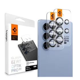   SPIGEN Samsung S25 Ultra SPIGEN OPTIK PRO HD kameravédő üveg 2db 9H, csak lencse, FEKETE