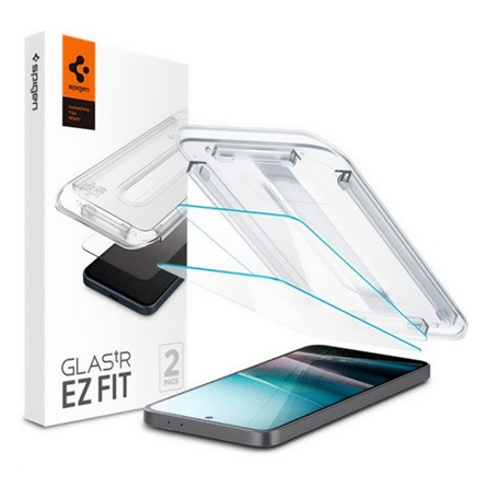 Spigen Samsung A36 5G SPIGEN EZ FIT HD képernyővédő üveg 2db 2.5D, 9H + segédkeret, ÁTLÁTSZÓ