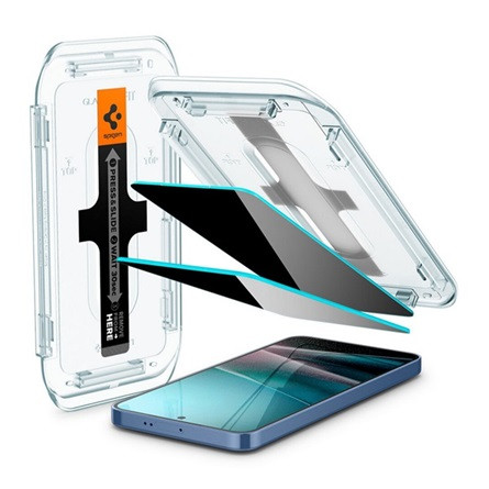 Spigen Samsung S24 Plus SPIGEN EZ FIT HD képernyővédő üveg 2db 2.5D, 9H + segédkeret, ÁTLÁTSZÓ