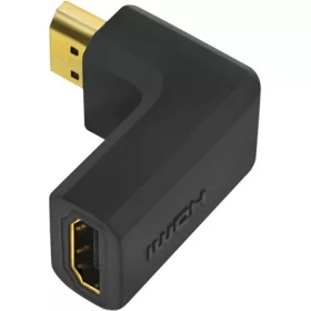   Logilink HDMI adapter, A/M A/F, 90 -os szögben, hosszú, 4K/30 Hz, fekete