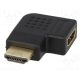 LogiLink HDMI M/F adapter fekete 90° bal