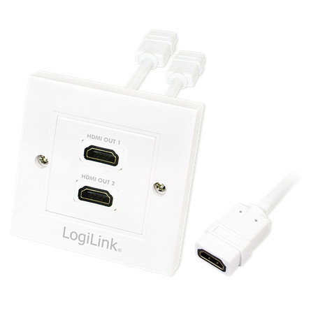 LogiLink ADA LogiLink AH0015 HDMI fali lemez 2x HDMI anya