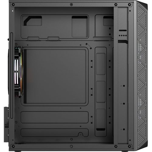 Formula Számítógépház - Air Mesh G4 Black (fekete, ablakos, 1x12cm venti, mATX, 1xUSB3.0, 1xUSB2.0)