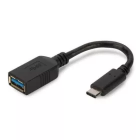 Digitus OTG USB-C -> USB-A 3.0 M/F adapter 0.15m fekete