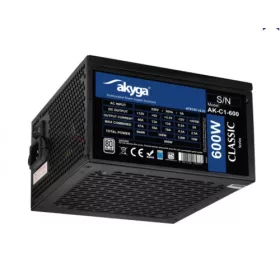   Akyga AK-C1-600 ATX Sorozat Számítógép tápegység: ClassicMaximális teljesítmény: