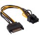 AKYGA Adapter with cable Akyga AK-CA-80 PCI-E 6+2pin (m) / SATA (m) 15cm