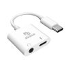 Akasa USB Akasa Type-C to 3.5mm fejhallgató csatlakozó és töltőadapter - AK-CBCA30-08WH