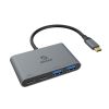 Akasa USB Akasa Type-C 4-In-1 USB-elosztó - 10Gbps, 100W PD - AK-CBCA31-18BK