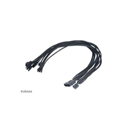 Akasa KAB Akasa - Flexa FP5 - 4pin Molex - 5x 4pin PWM ventilátor kábel - 45cm - AK-CBFA03-45