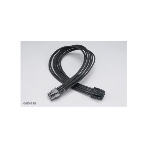 AKASA KAB Akasa 8pin Flexa anya-apa VGA tápkábel  - 40cm - AK-CBPW09-40BK