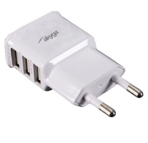 Akyga USB Adapter AK-CH-05 100-240V/5V/3.1A 3USB